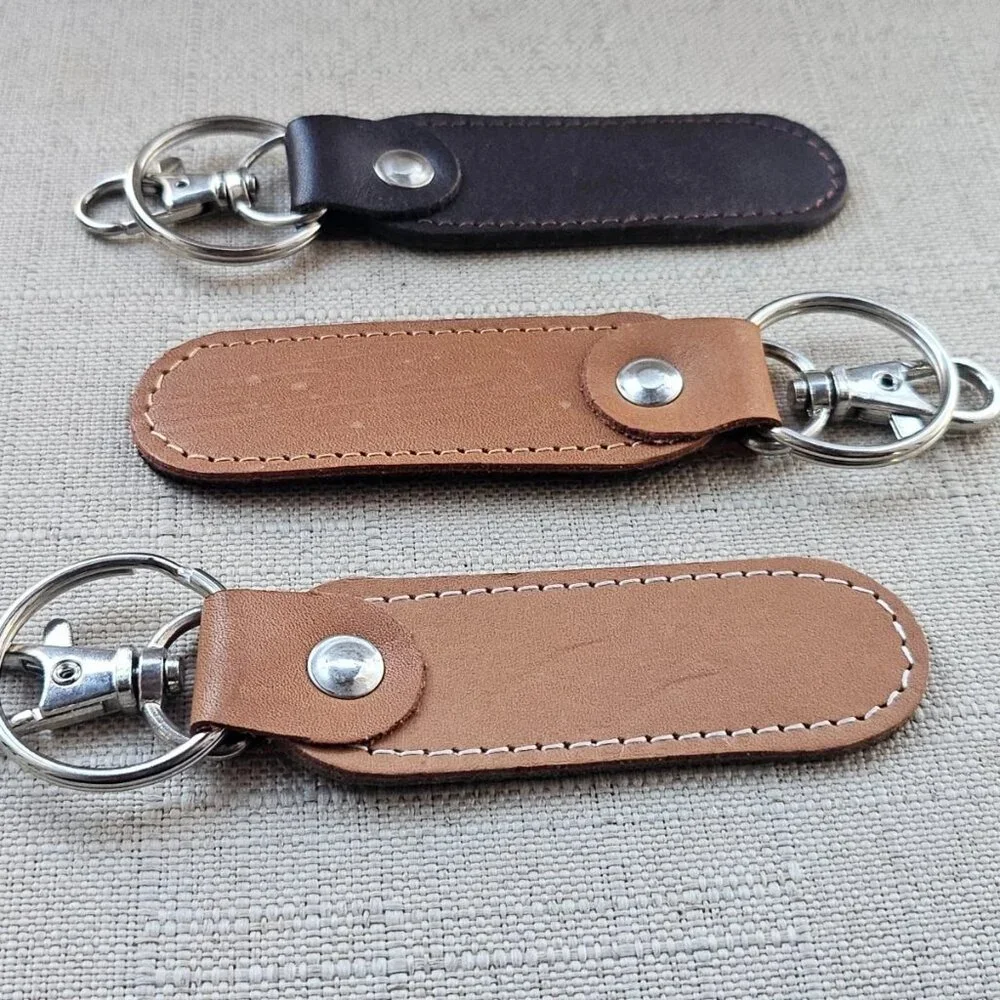 Keys Holder Genuine Leather Keychain Set of 3 Handmade Key Chain Keyrings New